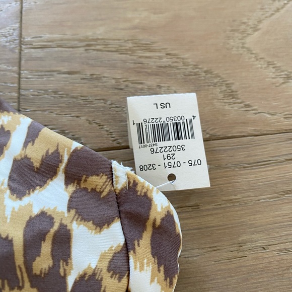 Aerie Leopard Wrap One Piece Swimsuit large - Picture 4 of 6